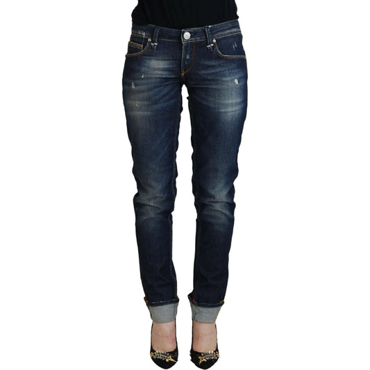 Acht Blue Cotton Slim Fit Women Casual Denim Jeans