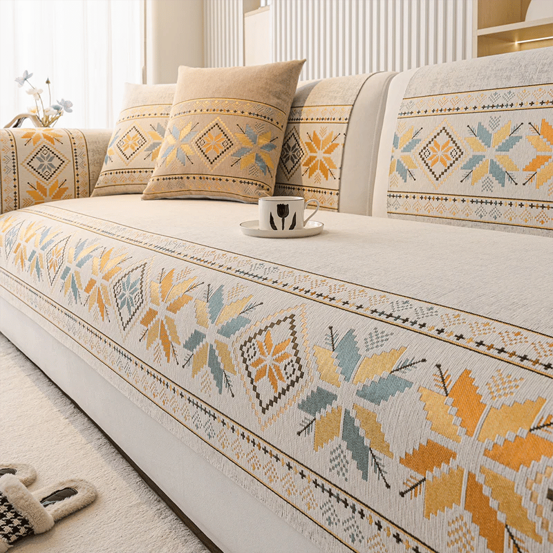 üå∏ Non-Slip Bohemian Chenille Sofa Cushion Cover ‚Äì Soft, boho pattern & machine washable ‚Äì Non-slip backing, fits most sofas ‚Äì perfect for cozy home decor or pet-friendly spaces üêæ