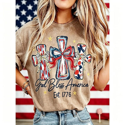 ‚≠ê God Bless America Women T-Shirt - Vintage 250th Anniversary USA Gift TeeüéÜ