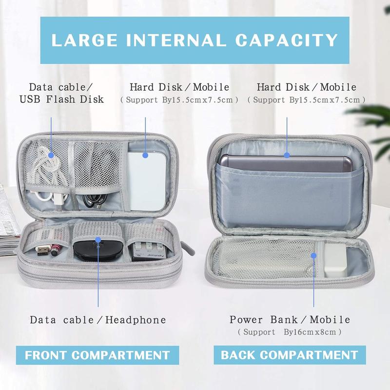 üî•Travel Cable Organizer Pouch, Double Layers All-in-One Storage Bag for Cord