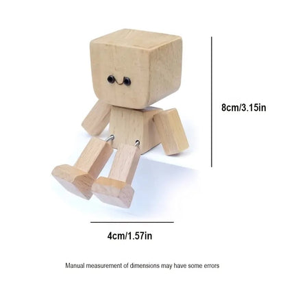 üî•Charming Little Wooden Figure That Sways with 12PCS Magnetic Expressions