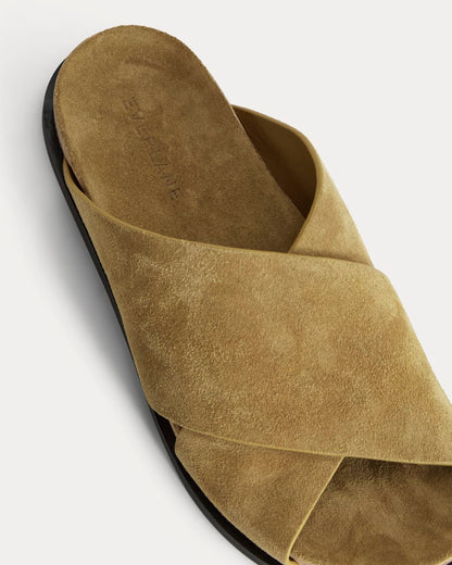 The Suede Crossover Sandal | Sand