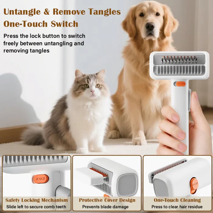 üî•2026 SALE - 2-IN-1 Pet Self-Detangling & Grooming Comb