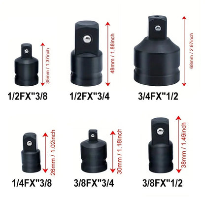 Dailyardtool¬Æ 6-Piece Impact Socket Adapter Set | Cr-V Steel SAE Adapter Conversion Kit