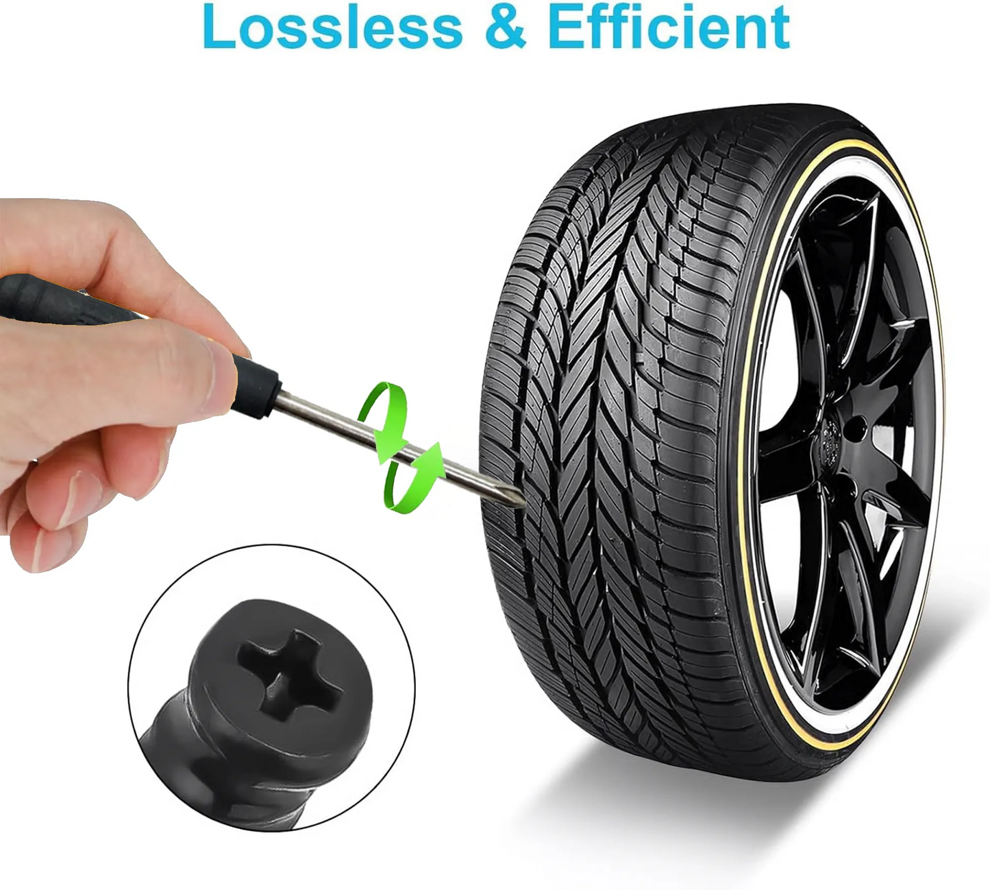 üî©60PCS Tire Repair Rubber Nails Kit with 2 Sizes