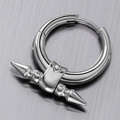 DUAL SPIKE HOOP EARRINGS