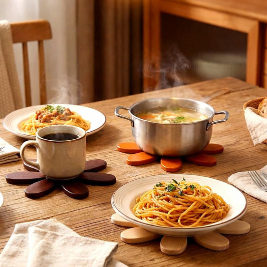 ü™µ Solid Wood Heat Resistant, Protect Table From Scalding - Tree Shaped Foldable Wooden TrivetüéÑ