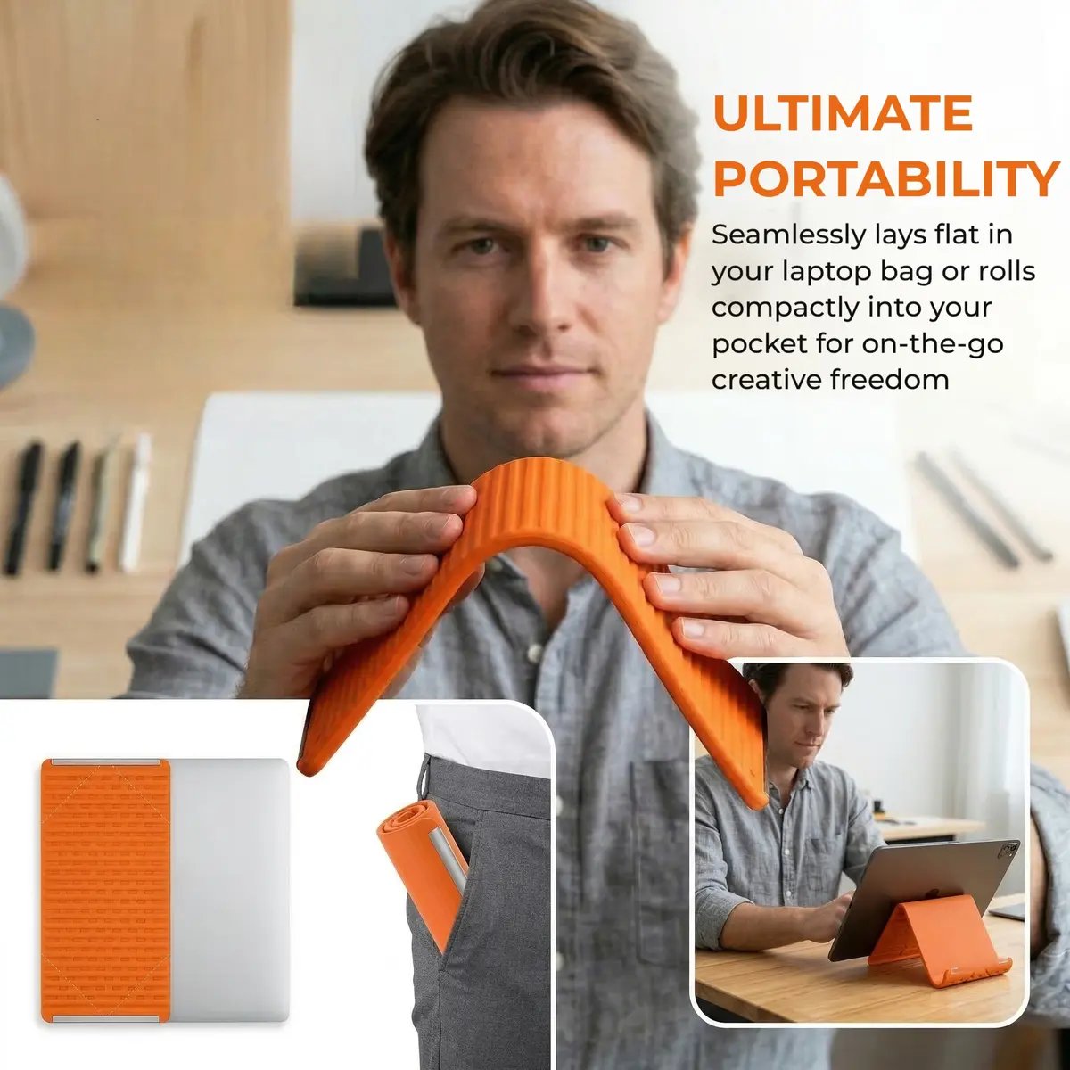 üî•Flexible silicon  Phone holder stand, Bendable Rollable Foldable Design
