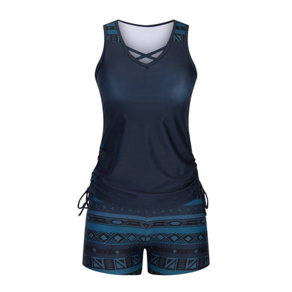Women's Tummy Control Tankini Set with Built-In Bra ‚Äì Flattering Boho Swimwear with Shortsüíù