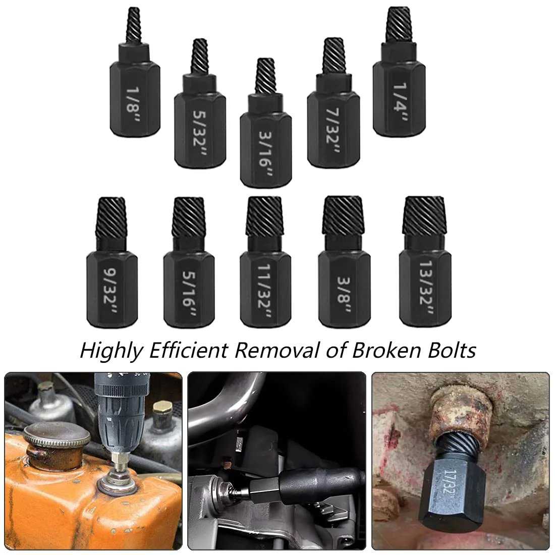 Dailyardtool¬Æ Broken Head Bolt Screw Cap Extractor Broken Head Screw Hexagon Socket Bolt Removal Tool