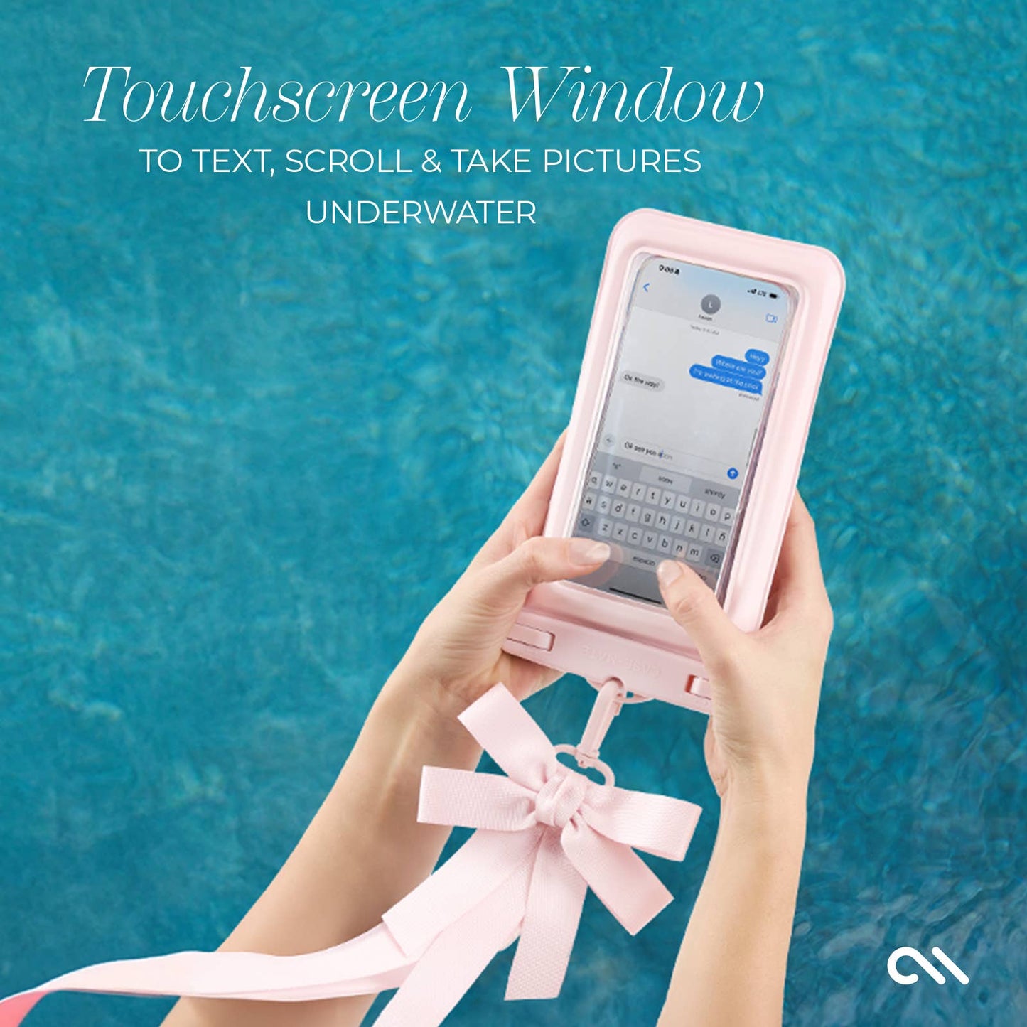 Ballet Pink Bow Waterproof Floating Pouch: Ballet Pink