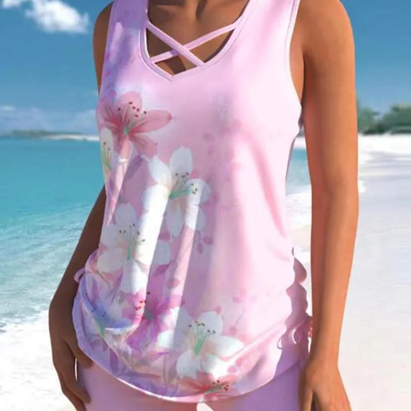 üåäWomen's Fashion Two-Piece Tankini Set