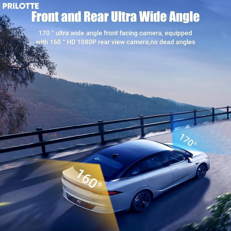 Dailyardtool¬Æ HD 1080P Dashcam with Three Lenses, Loop Recording and 3.5-inch IPS Screen