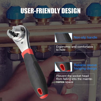 Dailyardtool¬Æ Adjustable Ratchet Wrench Kit for 6-22mm Screw