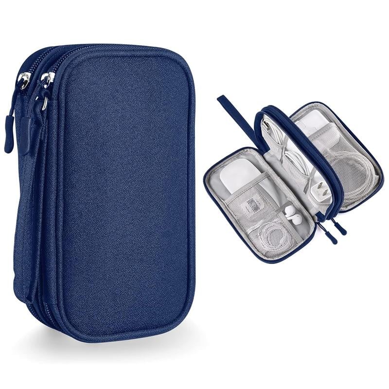 üî•Travel Cable Organizer Pouch, Double Layers All-in-One Storage Bag for Cord