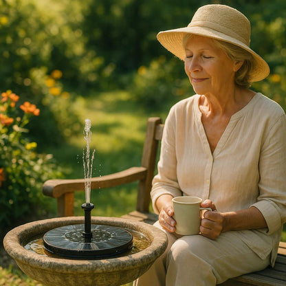 ‚òÄÔ∏è Solar-Powered Fountain ‚ú®Garden Oasis, No Wires No Hassleüí¶