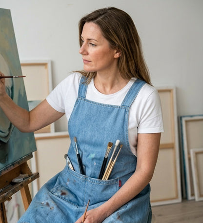 üî•Cloud-Fit Denim Apron | Ergonomic Cross-Back Design