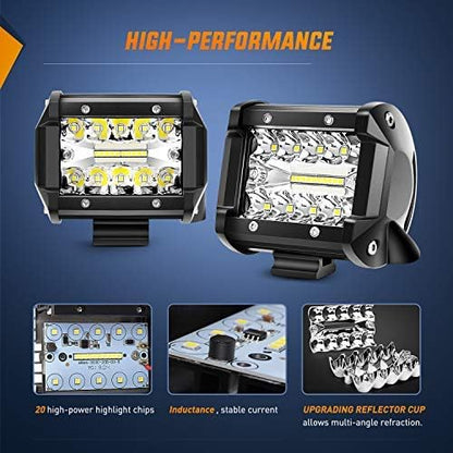 Dailyardtool¬Æ 2pcs 4 Inch LED Pods with Tow Hitch Mounting Brackets