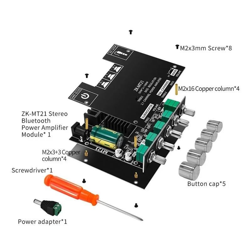 üî• 2.1 Channel Bluetooth Audio Receiver Power Amplifier Moduleüîä