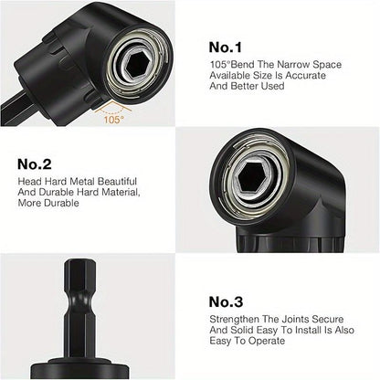Dailyardtool¬Æ 6pcs Right-Angle Drill Bit Accessory Set - Easy to Install & Wide Compatibility