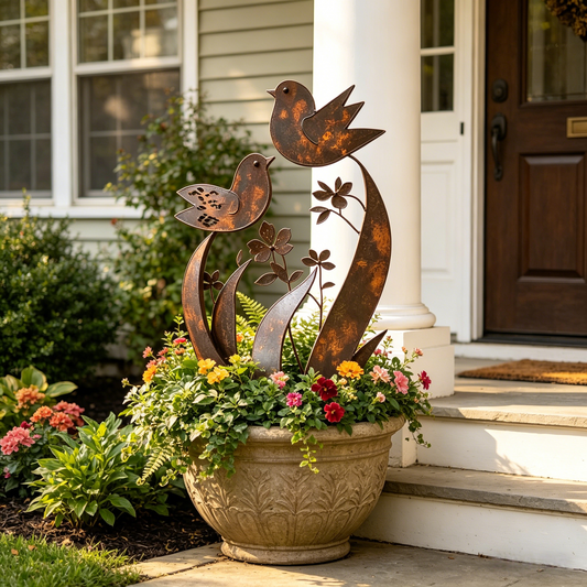 ü¶ãü¶ã2026 Mother's Day Gifts 50% Off--üíñüéÅBird & Wildflower Metal Garden Stake