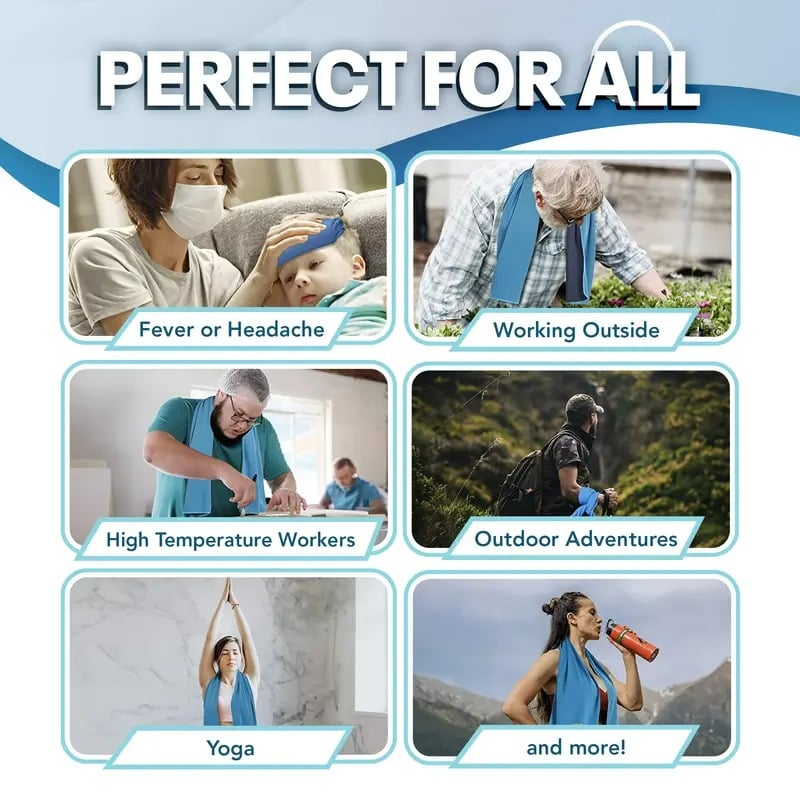 ‚ùÑÔ∏è Instant Cooling Towel ‚Äì Quick Dry Sports Towel for Gym, Travel & Outdoor Activities