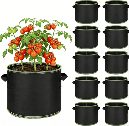 üå± 5-Pack 5 Gallon Grow Bags ‚Äì Heavy Duty Aeration Fabric Pots with Handles for Vegetables, Flowers & Fruits ü™¥