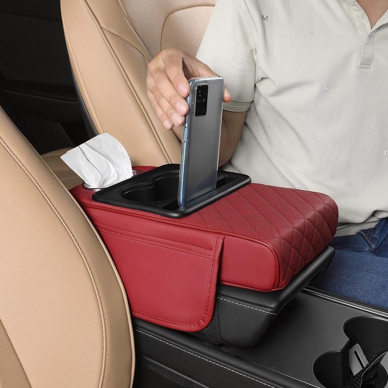 üî• Multifunctional PU Leather Car Armrest Box Mat