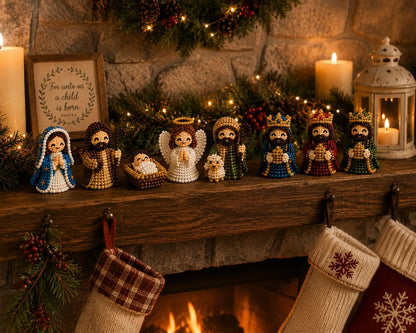 ‚úùÔ∏è3D Beaded Nativity Collection DIY Kit ‚Äì Handmade Christmas Faith Craft Set (8-Piece Set)