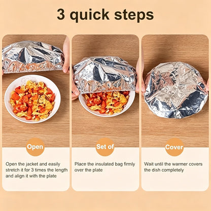 üçΩÔ∏èReusable Aluminum Foil Thermal Food Cover ‚Äî Heat-Retaining, Washable & Freshness-Preserving Kitchen Essential