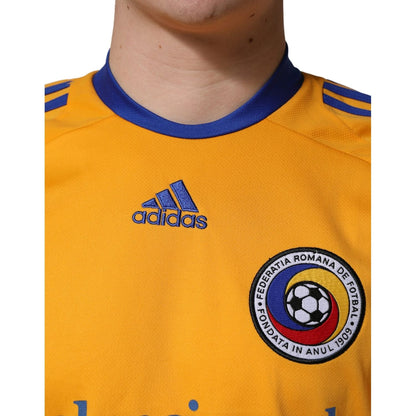 Adidas Yellow Polyester Balenciagoal CrewNeck Jersey T-shirt