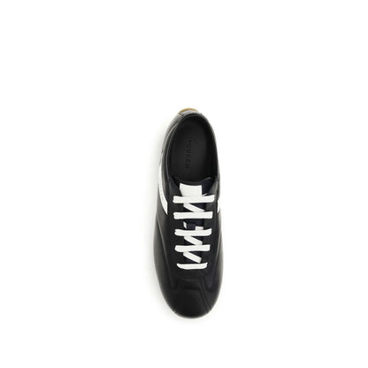 Alexander McQueen Black Calf Leather Bos Taurus Low Top Sneakers