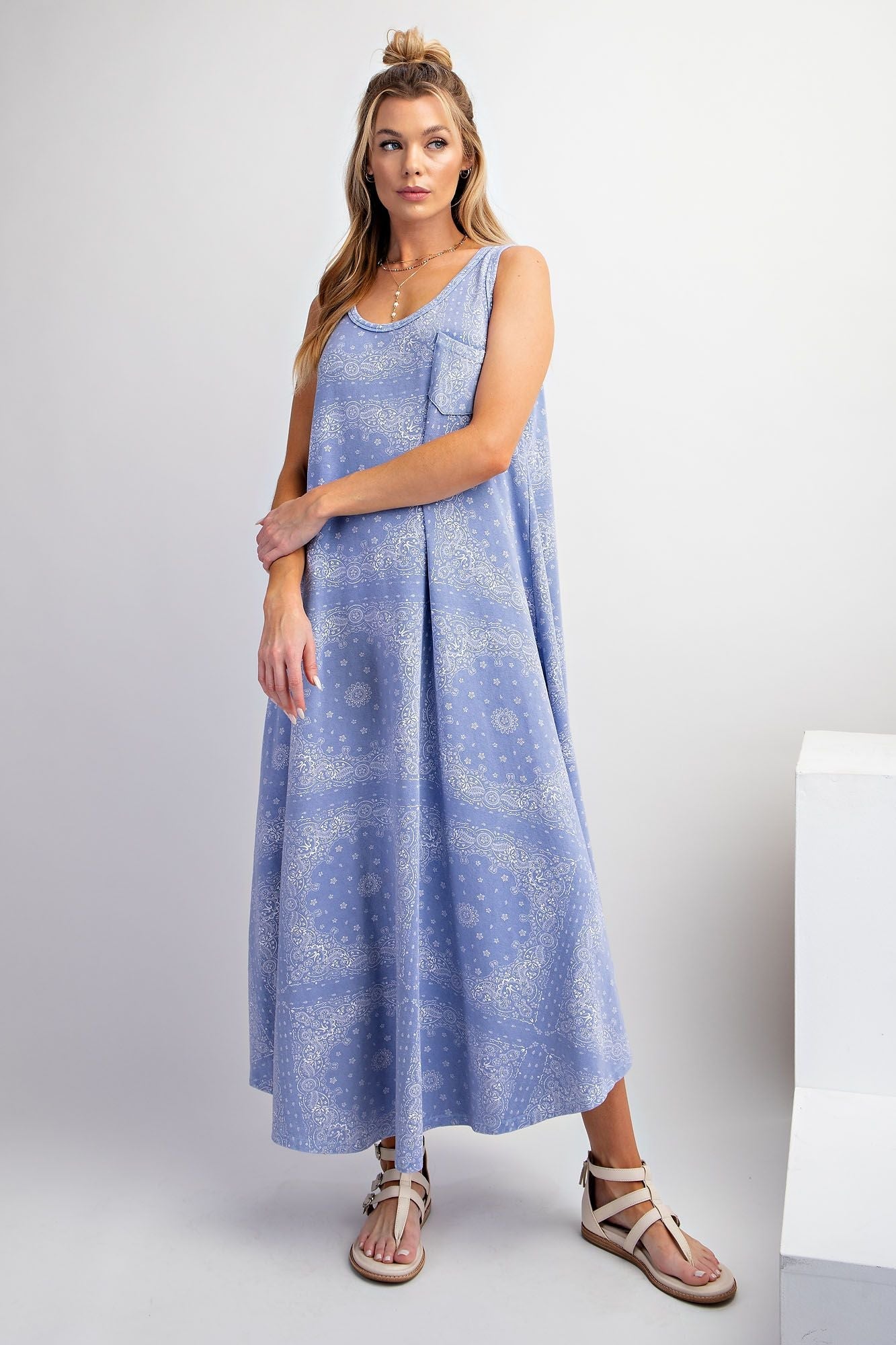 Bandana Print Maxi Dress