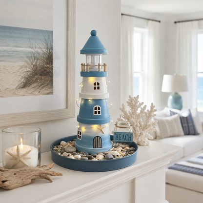 üåäLighted Coastal Lighthouse Tabletop Decor