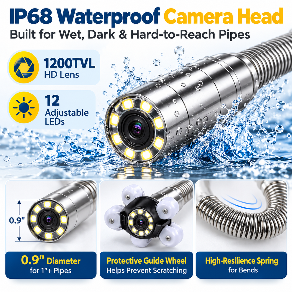 Semi Rigid Calbe Professional Sewer Inspection Camera System with 4.3