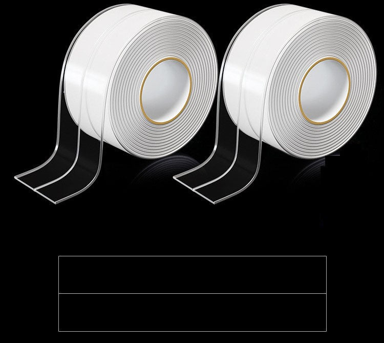 Waterproof Acrylic Caulk Tape ‚Äì 2 Rolls, Cuttable, 10.5ft x 1.4in, with Sealing Tool ‚Äì For Bath, Toilet, Sink & Kitchen
