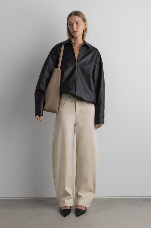 REGULAR LENGTH TWILL BARREL LEG PANT