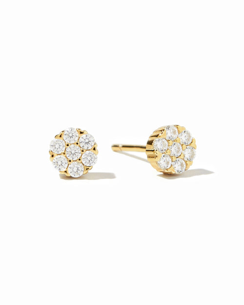 6mm Diamond Cluster Studs