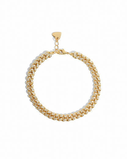 Pavé Curb Chain Anklet