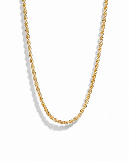 Gold Rope Chain Necklace