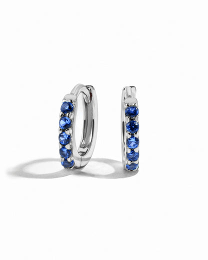 7mm Sapphire Huggies
