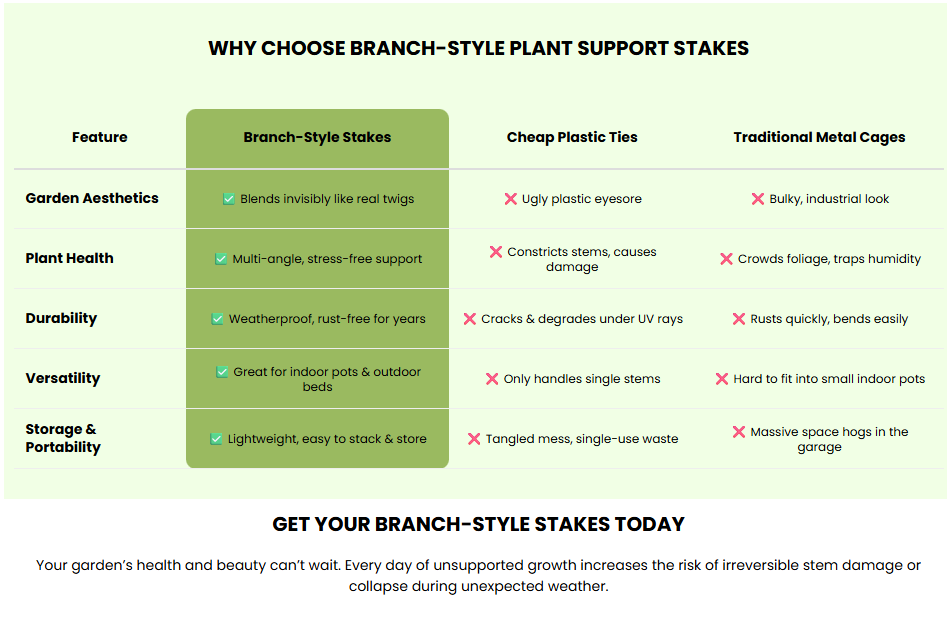 üåøBranch-Style Plant Support Stakesüåø