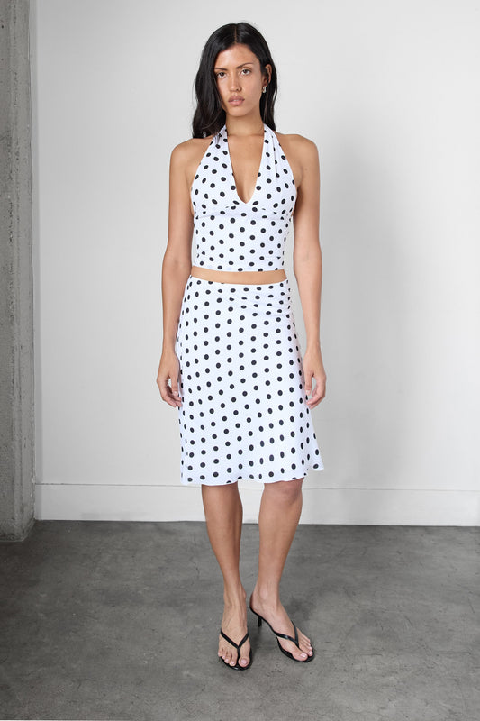 POLKA DOT MIDI SKIRT