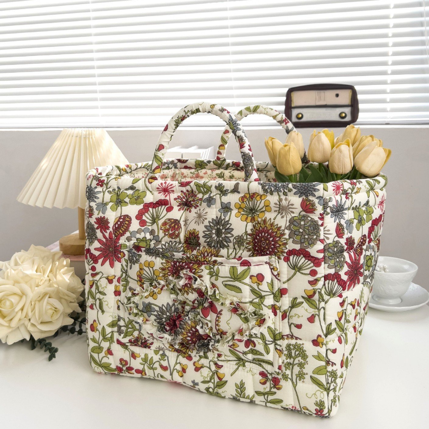 üíêüí•Boho Fabric Storage Basketüå∏