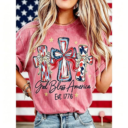 ‚≠ê God Bless America Women T-Shirt - Vintage 250th Anniversary USA Gift TeeüéÜ