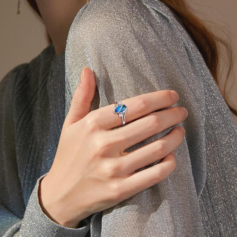 üéÅExquisite Color Change Mood Rings Moonstone for Women