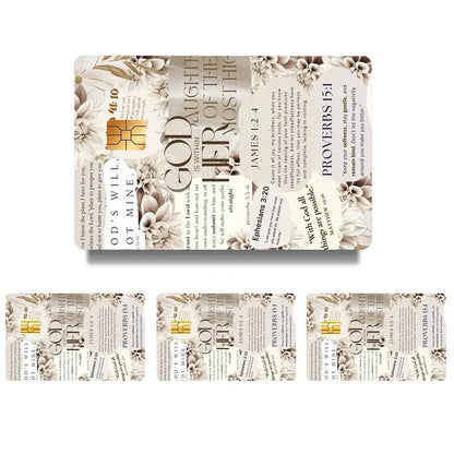 üí≥‚úùÔ∏è Faith & Patriot Card Sticker Set ‚Äì Inspirational Credit Card Stickers with Cross & Scripture Designs
