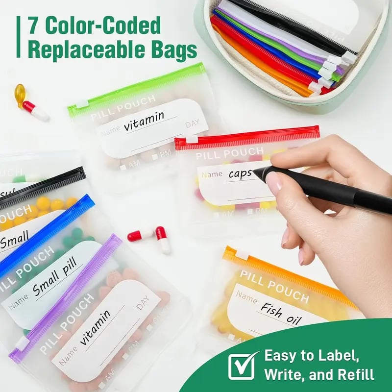 üèÜFlash Sale‚ö° 50K+ SOLD! Waterproof Pill Pouch Set-14Pcs Bags Inside