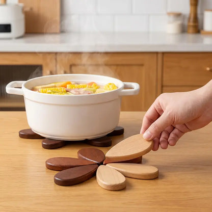 ü™µ Solid Wood Heat Resistant, Protect Table From Scalding - Tree Shaped Foldable Wooden TrivetüéÑ