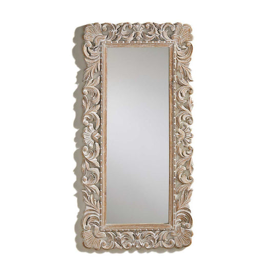 Acanthus Rosettes Hand- Carved Wall Mirror (*Local Pickup/Local Delivery Only)